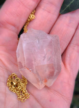 Load image into Gallery viewer, Large Raw Clear Quartz Necklace - The MASTER healer
