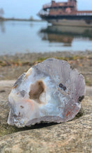 Load image into Gallery viewer, Stunning Unique Agate geode from Ontario that looks like a Skull 💀
