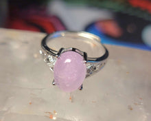 Load image into Gallery viewer, Sterling Silver Kunzite Adjustable ring to connect your heart with your mind
