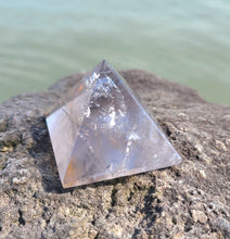 Load image into Gallery viewer, Powerful High Quality Quartz pyramids full of rainbows to help you manifest.
