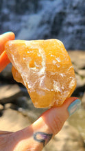 Load image into Gallery viewer, Raw Honey Calcite chunks to give you courage

