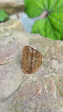 Load image into Gallery viewer, Sacred Geometry rings to raise your vibration Rose gold Flower of Life
