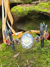 Load image into Gallery viewer, Kyanite crown wrapped in Copper to raise your frequency
