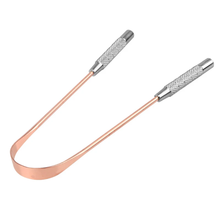 Load image into Gallery viewer, Pure Copper Tongue Scrapper to fight bacteria and bad breath