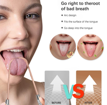 Load image into Gallery viewer, Pure Copper Tongue Scrapper to fight bacteria and bad breath