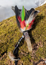 Load image into Gallery viewer, Divine feather wand with CITRINE , HEMATITE and Vintage Stones for ABUNDANCE