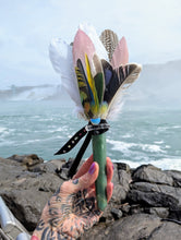Load image into Gallery viewer, Green Fluorite Magic Feather Wand to connect with your bird guides