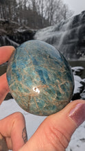 Load image into Gallery viewer, Powerful, Blue Apatite Palm stone for Clarity