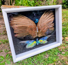Load image into Gallery viewer, Sacred Wings & Crystals – Handcrafted Shadow Box Art