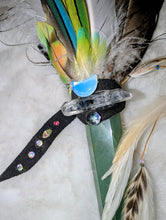 Load image into Gallery viewer, Green Fluorite Feather Wand with crystal ball