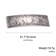 Load image into Gallery viewer, CELESTIAL and MAGICAL Moon phase hair clip Silver
