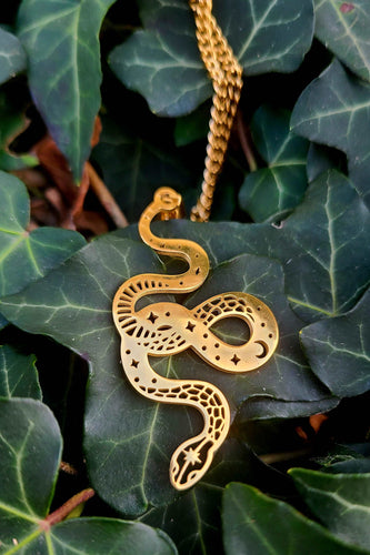 Gold Snake necklace to awaken your Kundalini Energy