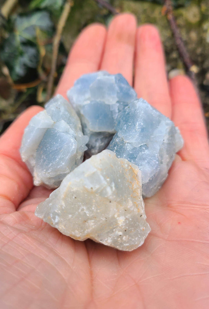 Soothing Blue Calcite chunks to help you with loss. 💙✨