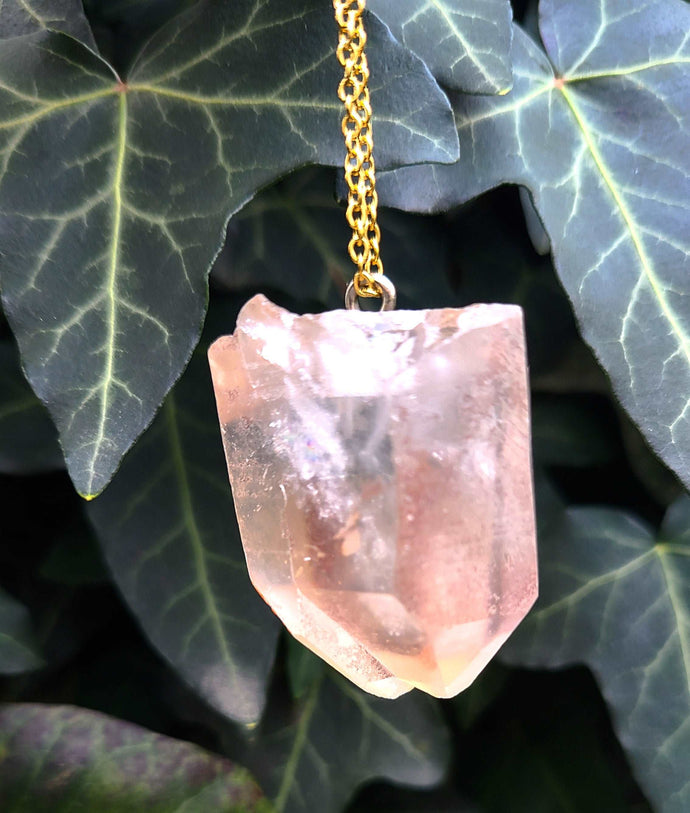 Large Raw Clear Quartz Necklace - The MASTER healer ⭐⭐⭐