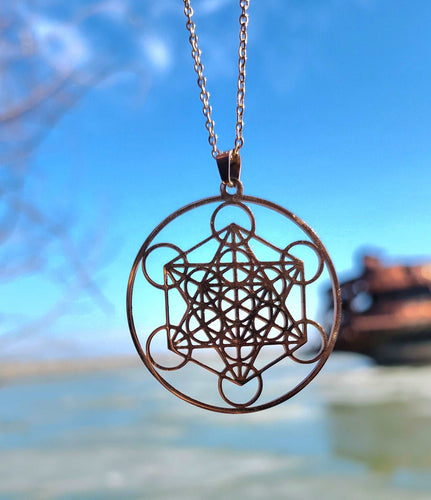 Rose Gold Sacred Geometry necklace 