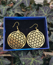 Load image into Gallery viewer, Sacred Geometry -Flower of Life Earrings to raise your vibration 💛💛
