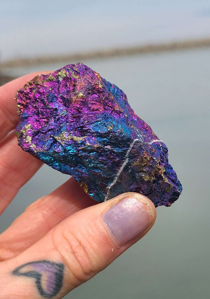 Stunning high quality piece of Peacock Ore (Chalcopyrite)The stone of happiness and joy