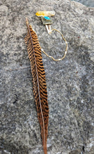 Load image into Gallery viewer, MYSTICAL Feather and crystal hair clip -Citrine and Rainbow Pheasant for emotional healing
