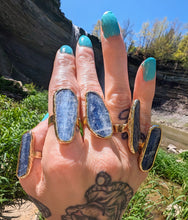 Load image into Gallery viewer, Extremly Lovely RE-SIZABLE Blue Kyanite rings that restore BALANCE and HARMONY
