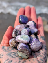 Load image into Gallery viewer, Rare Tumbled Charoite to bring in deep transformation

