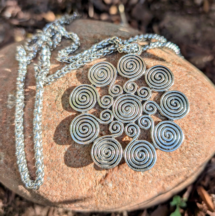 Spiral necklace to help you slow down