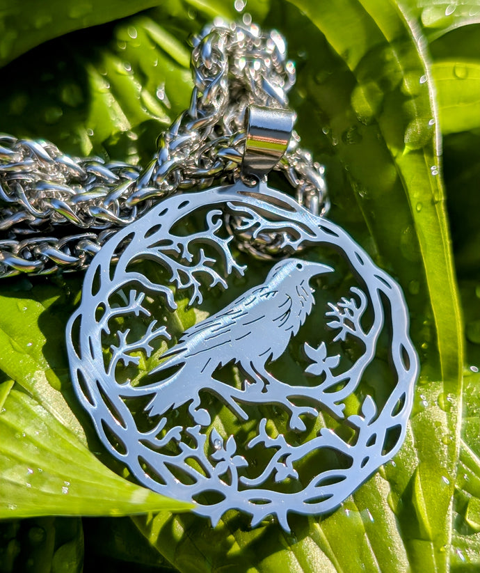 Raven Necklace to help you overcome darkness