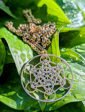 Load image into Gallery viewer, GOLD METATRONS CUBE necklace to connect you with all and everything
