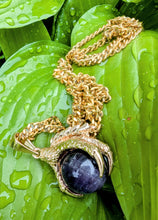 Load image into Gallery viewer, Claw with Amethyst Sphere necklace
