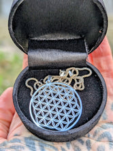 Load image into Gallery viewer, Silver Flower of Life on 925 Sterling Silver Chain
