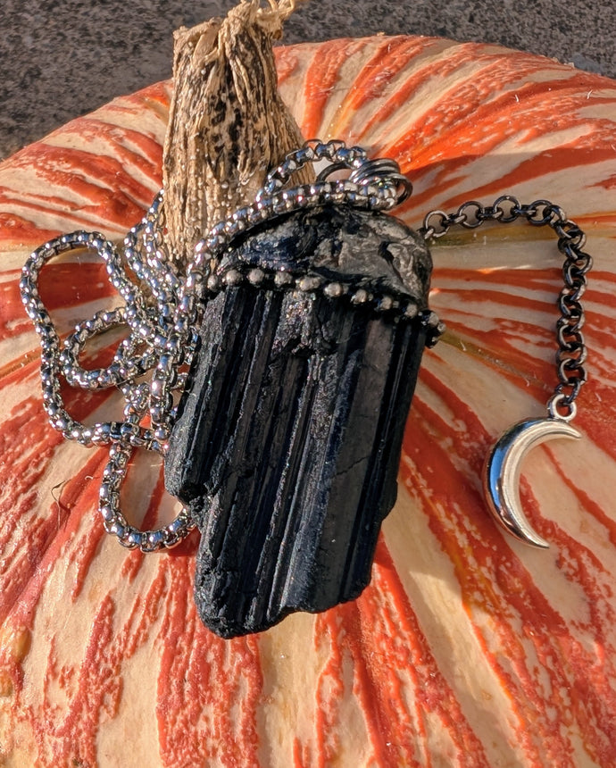 Powerful Raw Black Tourmaline Necklaces