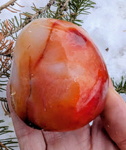 Load image into Gallery viewer, Carnelian PAlm Stone to bring you inner strength
