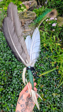 Load image into Gallery viewer, Green Fluorite Feather Wand with crystal ball
