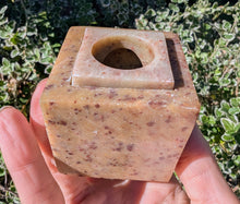 Load image into Gallery viewer, The Luminous Oracle: Selenite Sphere with Vintage Alabaster Pedestal
