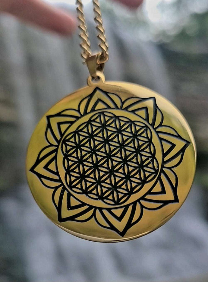 Sacred Flower of Life Sun LOTUS Necklace ☀️🪷Symbol of Rebirth and Regeneration.