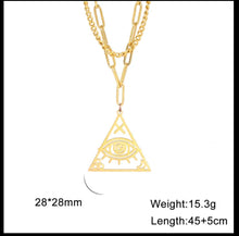 Load image into Gallery viewer, The Eye of Providence Necklace to bring in DIVINE energy 👁️☁️
