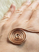 Load image into Gallery viewer, copper hand spiral

