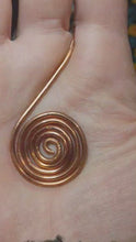 Load and play video in Gallery viewer, copper hand spiral for energy healing

