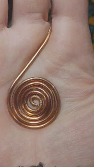 copper hand spiral for energy healing
