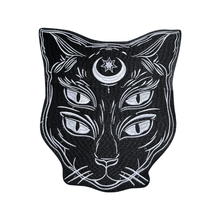 Load image into Gallery viewer, VERY LARGE iron on patches ..like the biggest and COOLEST EVER!! 🐱‍👤👁🐱‍👤 Black Cat
